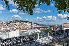 Vue du Miradouro de São Pedro de Alcântara.