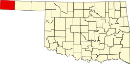 Locatie van Cimarron County in Oklahoma