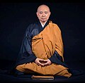 Japan. Zen Buddhist practicing zazen.