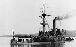 USS Monterey, a late-19th-century U.S. Navy monitor-style coastal defense ship. Monitor monterrey.jpg