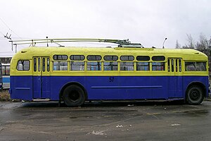 Deutsch: MTB-82 in Nischni Nowgorod English: MTB-82 in museum in Nizhni Novgorod Русский: Советский троллейбус типа МТБ-82 из музея в Нижнем Новгороде