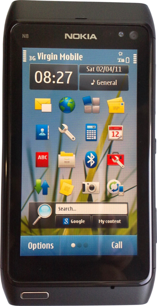 <span class="mw-page-title-main">Nokia N8</span> 2010 smartphone model manufactured by Nokia