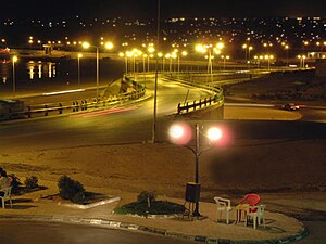 Vista noturna de Tobruque