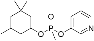 <span class="mw-page-title-main">3,3,5-Trimethylcyclohexyl 3-pyridyl methylphosphonate</span> Chemical compound