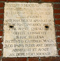 Lapide di Isidoro Pusterla (1693) / Gravestone for a Isidoro Pusterla (1538).