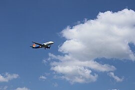 Allegiant Air Airbus A320-200 Landing at Concord-Padgett Regional Airport 02.jpg