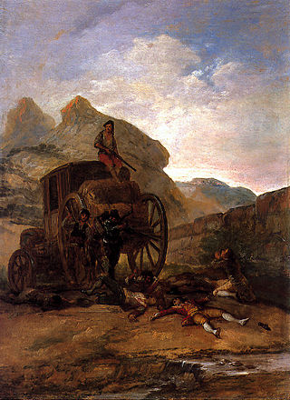 <i>Assault of Thieves</i> c. 1794 painting by Francisco de Goya