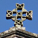 Gothic cross atop the church of Saint Susanna, in Santiago de Compostela