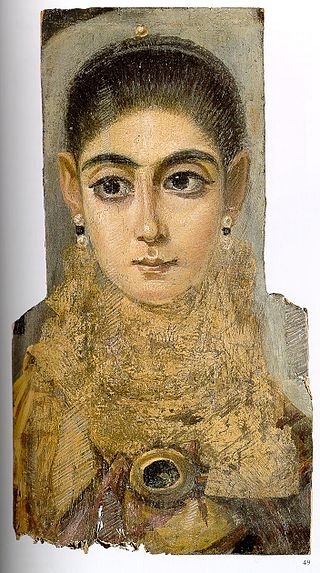 <span class="mw-page-title-main">Fayum mummy portraits</span> Portraits attached to mummies in Roman Egypt