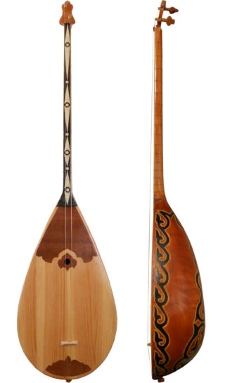 <i>Dombra</i> Long-necked musical string instrument