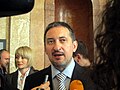 Ljubčo Georgievski, président du parti de 1990 à 2002 et président du gouvernement de 1998 à 2002.