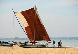 Square sail fishing boat from Negombo, Sri Lanka