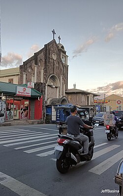 The view of Old Teresa Church along the Corazon C. Aquino Avenue.