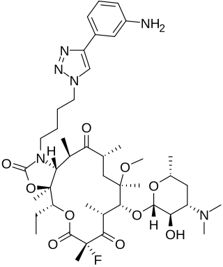 <span class="mw-page-title-main">Solithromycin</span> Chemical compound