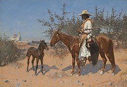 The Sentinel by Frederic Remington, 1889, Oil on canvas