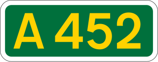 <span class="mw-page-title-main">A452 road</span> Road in the West Midlands