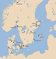 Map of Viking towns of Scandinavia