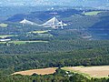 L'Aulne et les ponts de Térénez vus du sommet du Ménez-Hom.