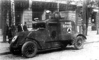 <span class="mw-page-title-main">Austin Armoured Car</span> British WWI armoured vehicle