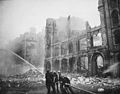 Image 32Firefighters putting out flames after an air raid during The Blitz, 1941 (from History of London)