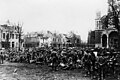 Soldats alemands su l'grand plache d'Armintîre 1914