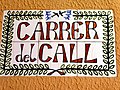 Plaque de rue de la carrer del Call à Talavera