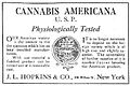 Image 9An advertisement for cannabis americana distributed by a pharmacist in New York in 1917 (from Medical cannabis)