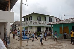 The main street of the island