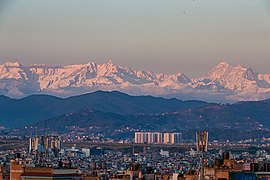 Northeastern Kathmandu with Gaurishankar in background.