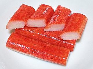 <i>Surimi</i> Meat paste, usually made from fish