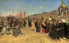 Repin: Húsvéti körmenet a Kurszki kormányzóságban, 1880-1883