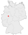 Lage der Stadt Rüthen in Deutschland Location of the City of Rüthen in Germany