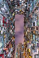 Looking upward at the Yick Cheong Building, 13 June 2019