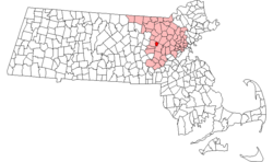 Location in Middlesex County in Massachusetts