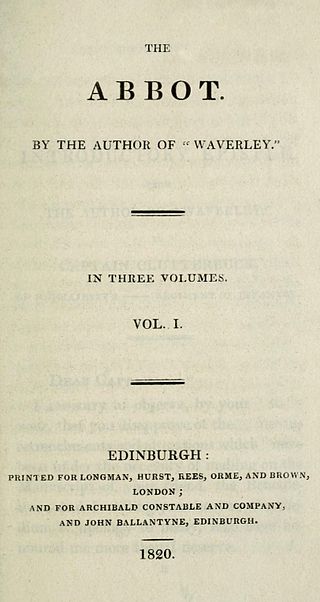 <i>The Abbot</i> 1820 novel by Walter Scott