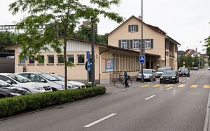 Two story building with adjoining single story section