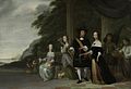 Portrait of Pieter Cnoll, senior merchant of Batavia, with family, by Jacob Janz Coeman, c.1655