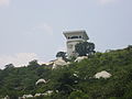 Façade of an unfinished five-star hotel overlooking Fengdu