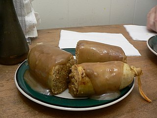 <span class="mw-page-title-main">Kishka (food)</span> Type of sausage from Eastern Europe