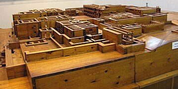 Maquette du palais de Cnossos dans son état final (mycénien), musée archéologique d'Héraklion.