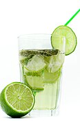 A glass of limeade