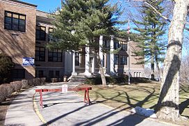 Once Leonia High School, now Leonia Middle School OldLeoniaHighSchool.JPG