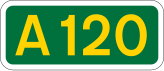 A120 road shield