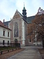 View from the nearby Gregor Mendel square to the north west