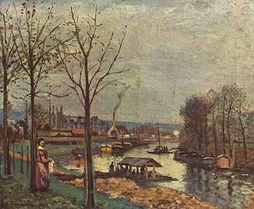 La Seine à Port-Marly, le lavoir par Pissarro (musée d'Orsay).