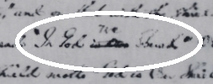 Salmon P. Chase, Treasury Secretary, drafting a new motto for the U.S. currency. After writing "In God is Our Trust", he scratches it out and changes "is Our" to "We". Letter to James Pollock, Director of the Philadelphia Mint, December 9, 1863