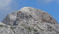 La cima del Putia dal lato sud, con l'ultimo tratto in ferrata