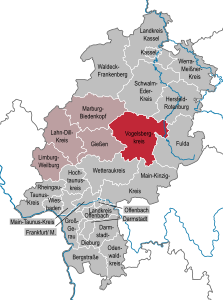 Imagemap med landkreise i Hessen