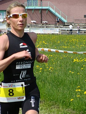 Jacqueline Uebelhart beim Rheintal Duathlon, 2010