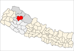 map of Jumla, Nepal